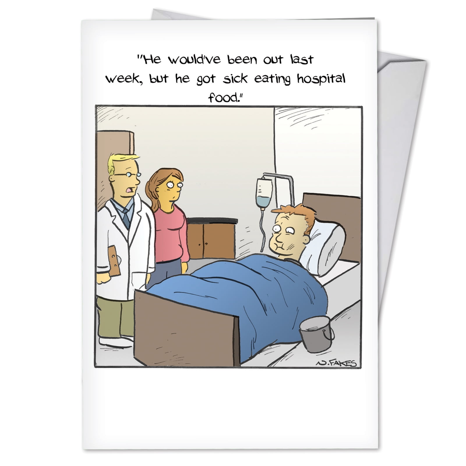 C4024GWG Funny Get Well Card 'Hospital Food' with Envelope by