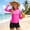 Hot Pink, variant on FSYBOA Girls Rash Guard Swimsuits, 2 Piece Quick Dry Long Sleeves Holiday Kids Bathing Suit Swimwear Light Blue Size 14T