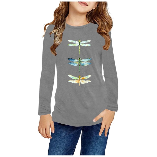 Blouse à Manches Longues pour Filles avec Mélange de Polyester Doux pour Tenue Décontractée Ou Habillée, 3-4 Ans