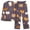 Purple, variant on Feancey Sleepwear Sets for Women Halloween Pjs Two Piece Holiday Casual Pumpkin Print Button Down Shirt Wide Leg Pants Lounge Set Long Sleeve Pajama Outfits Orange L