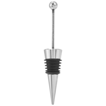 

CIQKKGG 10Pcs Gadget Add a Bead Rhinestone Lampwork Decorative Beaded Wine Stopper Zinc Silver Beadable Sto