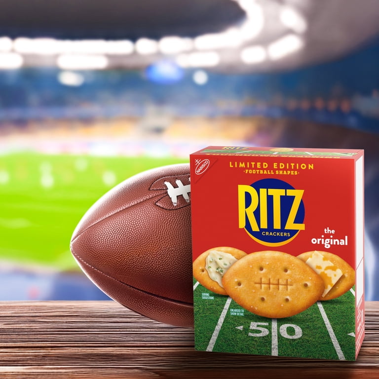 RITZ Football Shapes Original Crackers, Snacks for Kids and Adults