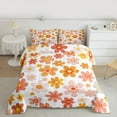 thumbnail image 2 of Homewish Watercolor Floral Bedding Comforter Set,Cute Daisy Flower Twin Comforter Sets,White Orange Bedding Set For Girls Teens,Luxury Bedroom Decor Reversible,2 Pieces, 2 of 8