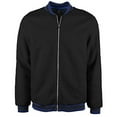 thumbnail image 3 of Ideology Mens Striped Rib Fleece Jacket, Black, X-Large, 3 of 4