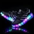 thumbnail image 6 of Fashion Colorful LED Light Shoes Kids Adult Ultra light Roller Skates Black 42, 6 of 15