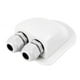 thumbnail image 4 of Sidaley Glándula de entrada de cable doble del panel solar Conector de caja de plástico RV Barco Camper Autocaravana Piezas de sellado Accesorios Blanco 5piezas Sidaley  CBP237583, 4 of 5