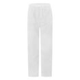 thumbnail image 4 of SNKSDGM Women's Plus Cargo Pants Women Stretchy High Waisted Linen Pants for Women Petite Short Corduroy Pants for Women Casual Drawstring Elastic High Waist Straight Leg Pants Loose Comfy Trousers, 4 of 4