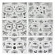 thumbnail image 1 of 12 hojas de tatuaje facial para decoraciones de Halloween., 1 of 3