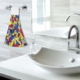 thumbnail image 5 of Yayeee Kitchen Hanging Hand Towels Set of 2 with Loop Bathroom Absorbent Tie Towel, Art Triangles, 5 of 7