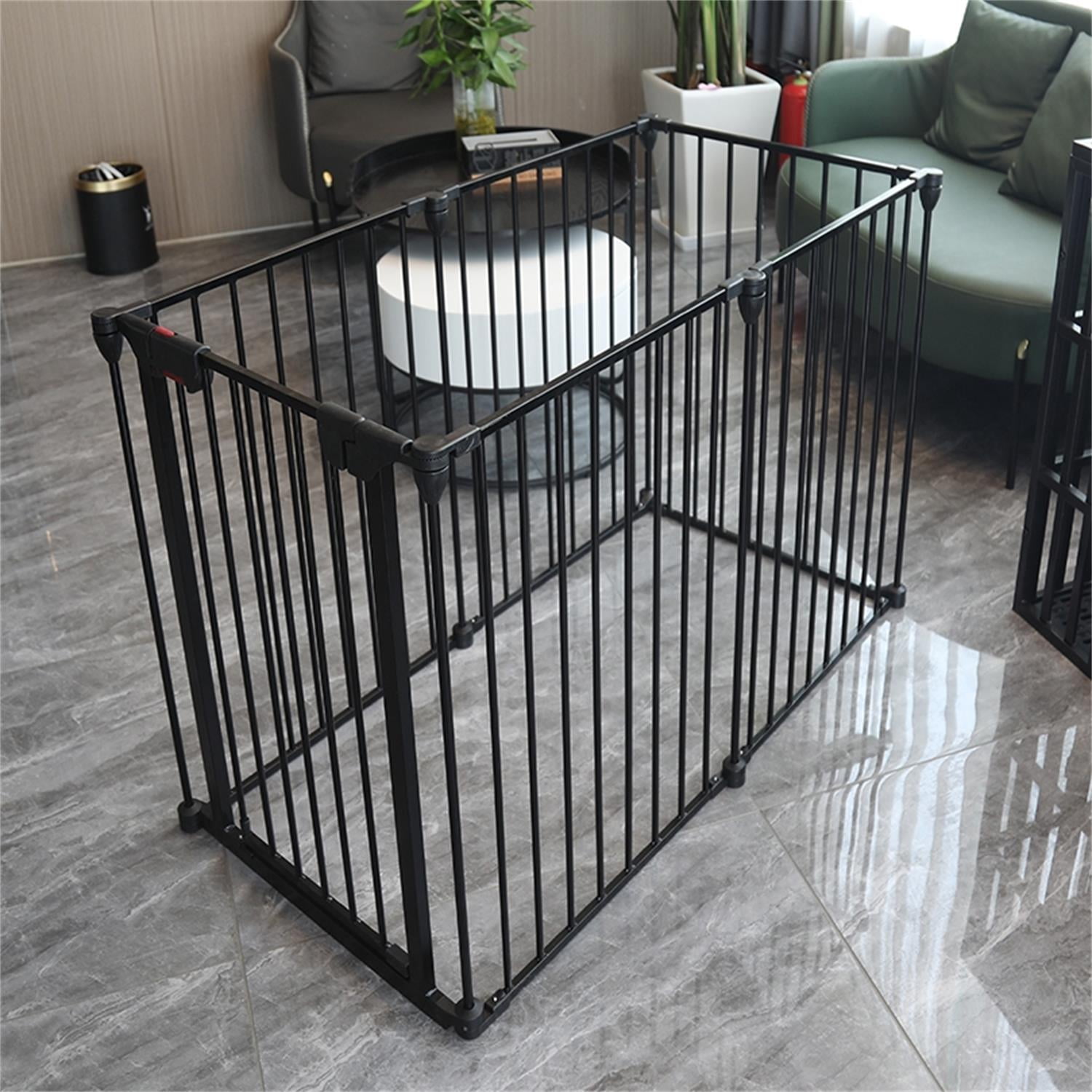 Pefilos 6 Panel Play Yard Dog Playpen for Multiple Sizes of Dog, Designed for Camping, Dog Fences Indoor, Black Pefilos 6 Panel Play Yard Dog Playpen for Multiple Sizes of Dog, Designed for Camping, Dog Fences Indoor, Black