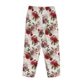 thumbnail image 5 of Goofa Rose Flowers Printed Soft Pajama Pants for Women, Wide Leg Comfy Casual Lounge Yoga Pants-Medium, 5 of 9
