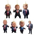 thumbnail image 3 of Patriótico Donald Trump 2024 Adorno Navideño 2D Acrílico Dibujos Animados (11), 3 of 6