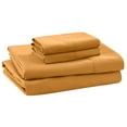 thumbnail image 4 of Amrapur Overseas 4-Piece Bright Solid Microfiber Adult Sheet Set, Orange, Cal. King, 4 of 4