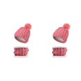 thumbnail image 1 of QualitChoice Winter Caps Decorative Hat Scarf Set Adorable Autumn Crochet Neckerchief Sports Two-piece Stylish Collar Pink 2Set, 1 of 6