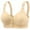 Beige, variant on 2PC Push Up Bra Thin Walled Fixed Cup Front Opening Elderly Foldable Triangle Bralette,Beige,38