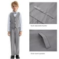 thumbnail image 6 of LOLANTA Kids Tuxedo Suits for Boys Ring Bearer Outfit 5 Piece Set Dress Clothes Formal Wear, 6 of 7