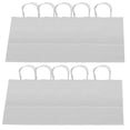 thumbnail image 1 of 10 Uds bolsa de papel Kraft portátil embalaje bolsa de regalo accesorio para compras fiestas de cumpleaños 15 x 8 x 21 cm blanco, 1 of 10