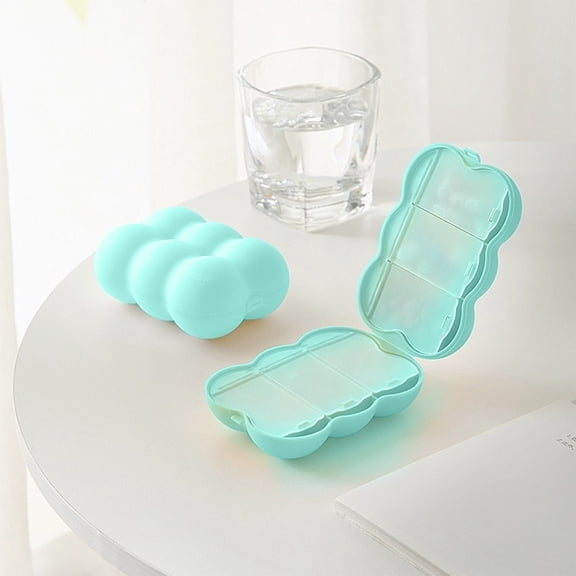 Portable Vitamin Organizer | 6 Compartment Pill Case for Daily Medication & Supplements | Small Travel Pill Box with Large Capacity | Water-Resistant Plastic Case for Purse, Pocket, or Travel Bag