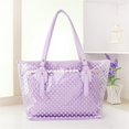 thumbnail image 2 of Women Transparent Handbag Candy Color  Dot Decor Compound Beach Shoulder Bag New, 2 of 10