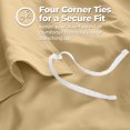 thumbnail image 4 of Superior Egyptian Cotton Duvet Cover Set, King/ Cal King, Gold, 4 of 8