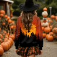 thumbnail image 5 of JoveMarine Spooky Graphic Sweatshirt Women - Crew Neck Long Sleeve Halloween Print, Womens Sweatshirt Casual Fall Top, Graphic Sweatshirts for Women Party Style,Yellow 3XL, 5 of 5