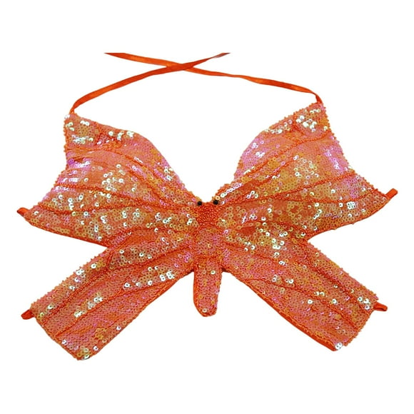 Top corto mariposa Zulema Lentejuelas Mujer Naranja