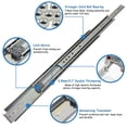 thumbnail image 2 of VADANIA VA2576 Industrial Heavy Duty Drawer Slides, 485lb Load, 3-Fold Full Extension, Ball Bearing, 3" Widening, Side Mount, 1-Pair, 2 of 7