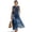 Blue Tree Leaf, variant on Aztec Southwest American Tribal Print Summer Dress for Women Cotton Linen Maxi Dress Casual Sleeveless Crewneck Loose Fit Tank Sundress with Pockets, Boho Beach Vacation Outfits, Green, M