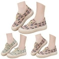 thumbnail image 4 of XIMIN Women's Printed Wide Toe Box Shoes New Soft-Soled Lightweight Casual Canvas lace-up Breathable One-Pedal Cloth Shoes Fashion Sneakers, 4 of 6