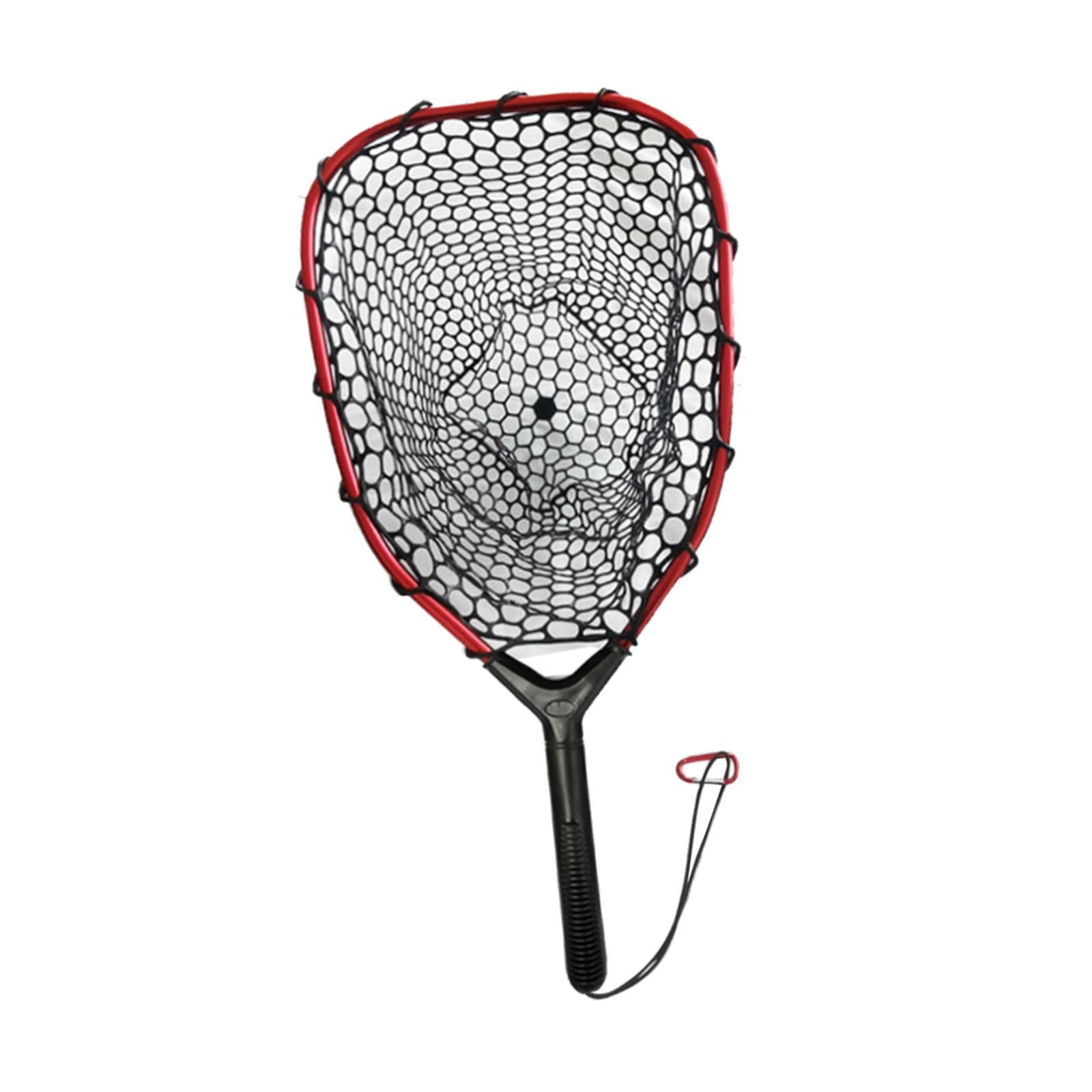 QccHieUs Fishing Landing Net Catching Mesh Net Nonslip Grip Sturdy Fishing Tool Catch and A
