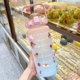 thumbnail image 1 of [LE] Botella De Agua Grande De Gran Capacidad 2000ml Degradado Mate Y Transparente Con Paja huangjie unisex, 1 of 2