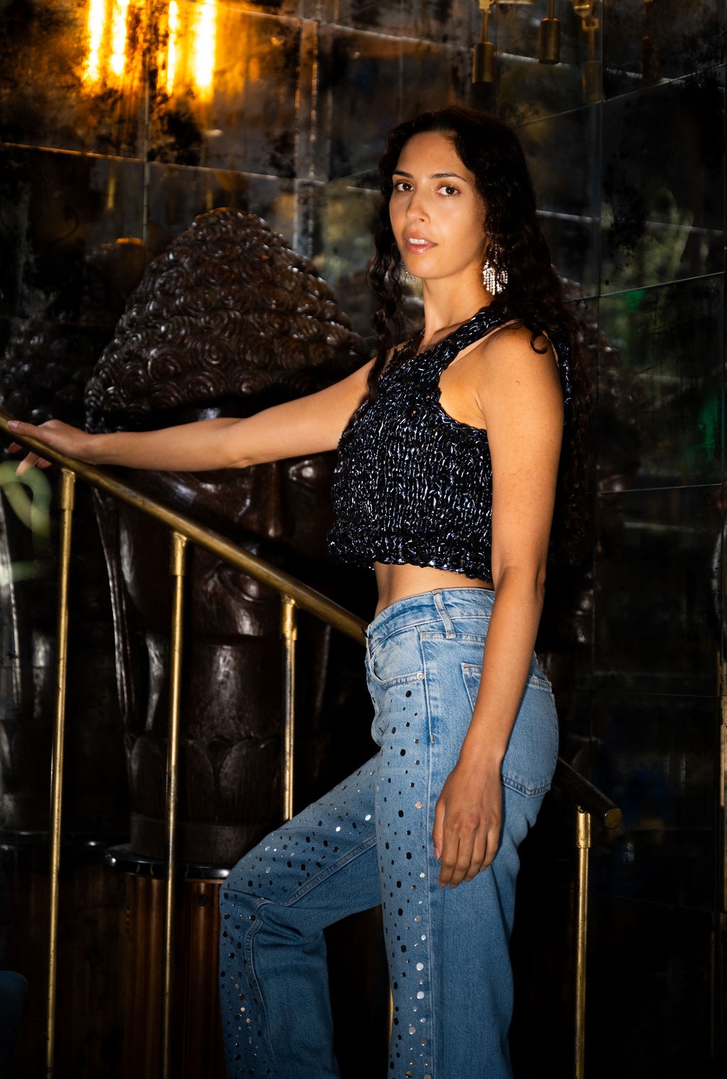 Lion Brand Haute Stitches Faux Leather Yarn Disco #6 Super Bulky Yarn 120g/ 36m, 1-CT