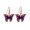 Purple, variant on Butterfly Dangle Hook Earrings For Women s Colorful Animal Butterflies Drop Dangling Lightweight Earring Studs Earrings for Women Pack Coffee Earrings Titanium Earrings Initial Earrin