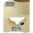 thumbnail image 6 of (2 pack) EINSKEY Women's Sun Visor Hat Packable Straw Floppy Wide Brim Ponytail Hat for Summer Beach Travel Golf Garden, 6 of 8