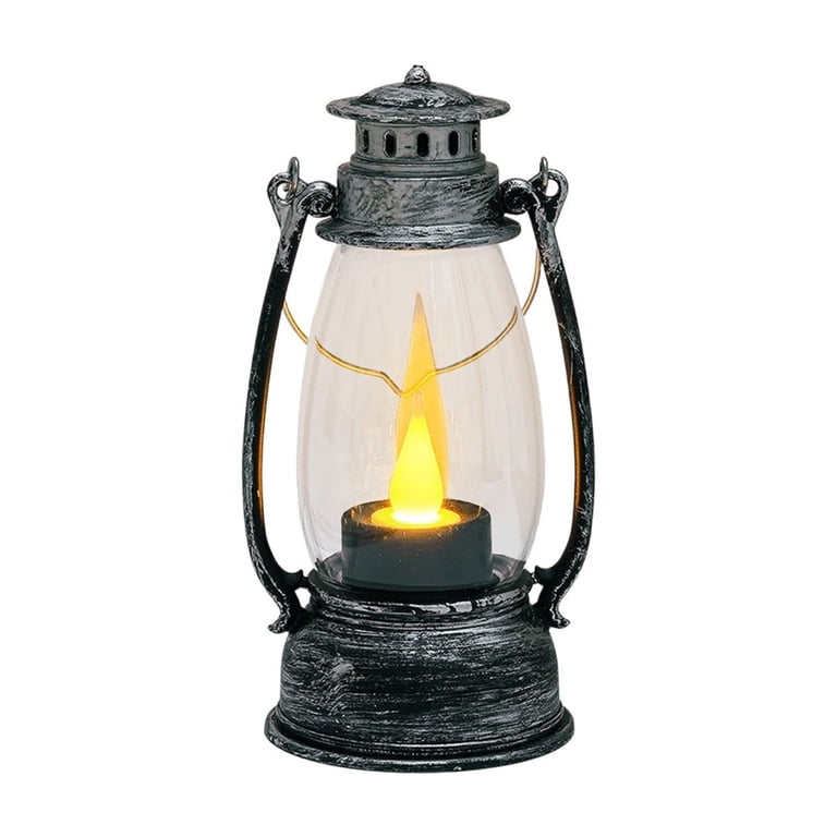 LED Vintage Small Oil Lamp Portable Kerosene Light Holiday