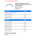 thumbnail image 2 of Power Steering Pressure Line Hose Assembly - Compatible with 1969 - 1970 Chevy Impala, 2 of 2