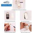 thumbnail image 4 of for Mercedes Key Fob Cover Soft TPU Key Case Protector Fit for Mercedes Benz 2017-2021 E-Class, 2018-2021 S-Class, 2019-2021 A-Class C-Class G-Class 4 Buttons with Bling Keychain,1,white, 4 of 6