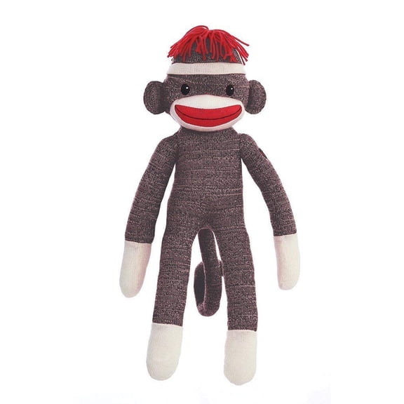 Plushland Original Sock Monkey Knitted Puppet Gift Present Stuffed Animal Plush Baby Doll 40" Mother's Day Birthday