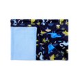 thumbnail image 4 of Marina Decoration Reversible Rich Printed Woven Fluffy Plush Soft Warm Flannel Fleece Children Throw Sherpa Kids Blanket, 40 x 50 Inch Dinosaur Zoo with Navy Blue Base, 4 of 9