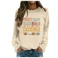 thumbnail image 2 of Thanksgiving Sweatshirts for Women Letter Turkey Gravy Beans And Rolls Printed Cute Crewneck Sweaters Casual Style Loose Fit Fall Pullover Long Sleeve Tops 2025 Winter Outfits, 2 of 4