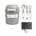 thumbnail image 1 of Miangastore Camping Cooking Equipment 1 Set Alumina Portable Tableware for Outdoor Use 16x4in, 1 of 8