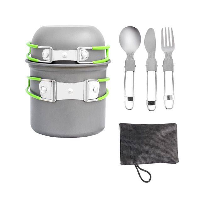 Miangastore Équipement de Cuisine de Camping 1 Ensemble Vaisselle Portable en Alumine pour Usage Extérieur 16x4in