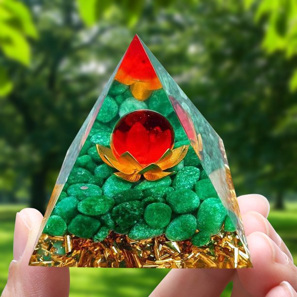 Pirámide De Cristal Cristales Naturales Orgonite Pyramid Orgone Energy Healing Ornament Decor (D) Ehuebsd