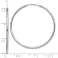 thumbnail image 3 of Auriga Fine Jewelry 14K White Gold 1.5mm Polished Endless Hoop Earrings for Women, 3 of 5