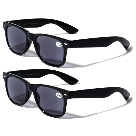 2 Pairs of Outdoor Full Lens Reading Sunglasses - Cool Outdoor Readers For men Or Women - Entire Lens Are Magnified. NOT BIFOCAL  3.25