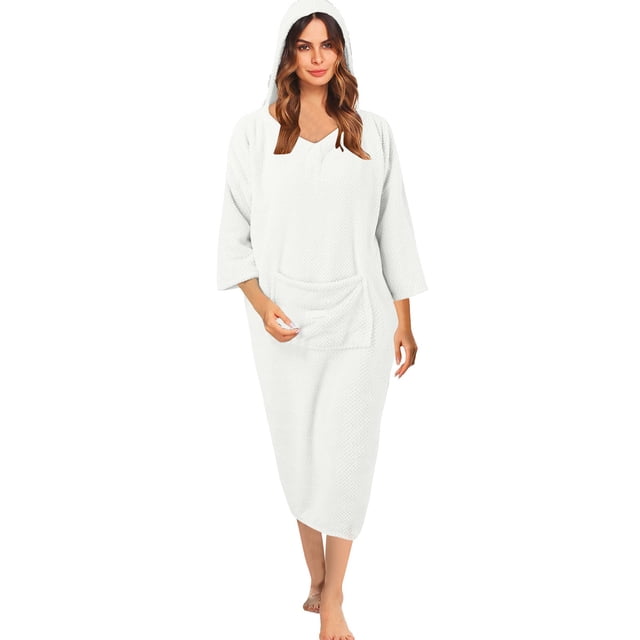 Fvwitlyh House Coats For Woman Zipper Robes For Women Ribbed Knit Bathrobe Lightweight Full Length Loungewear With Pockets S 3xl