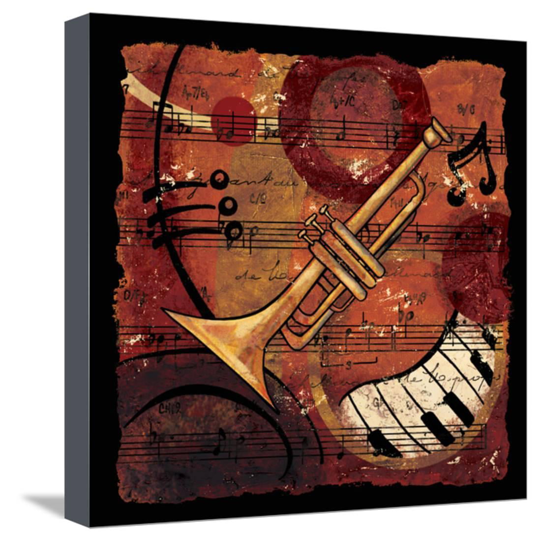 Jazz Music Ii Stretched Canvas Print Wall Art By Cw Designs Inc