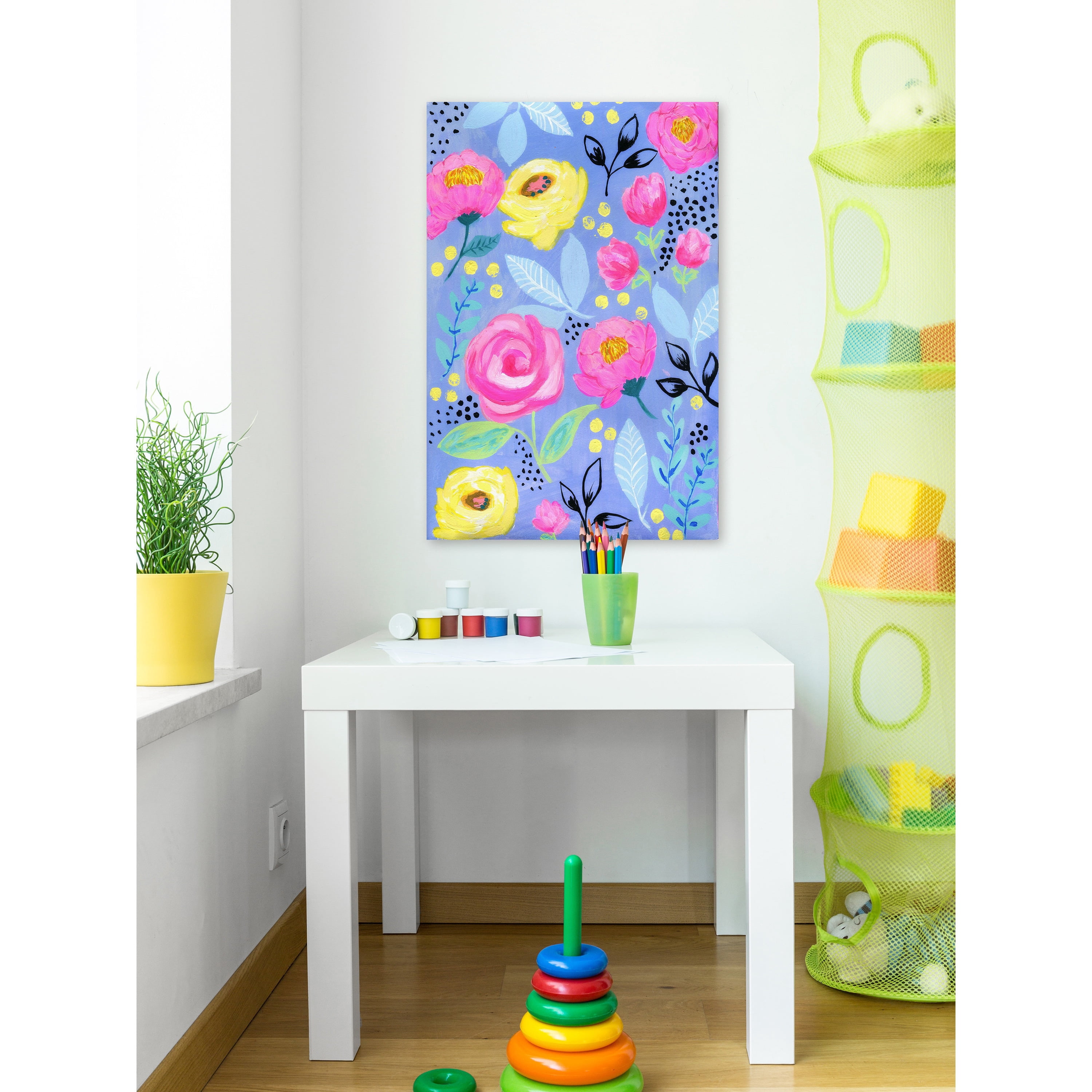 Marmont Hill "Mixed Floral" by Jill Lambert Painting Print on Wrapped Canvas