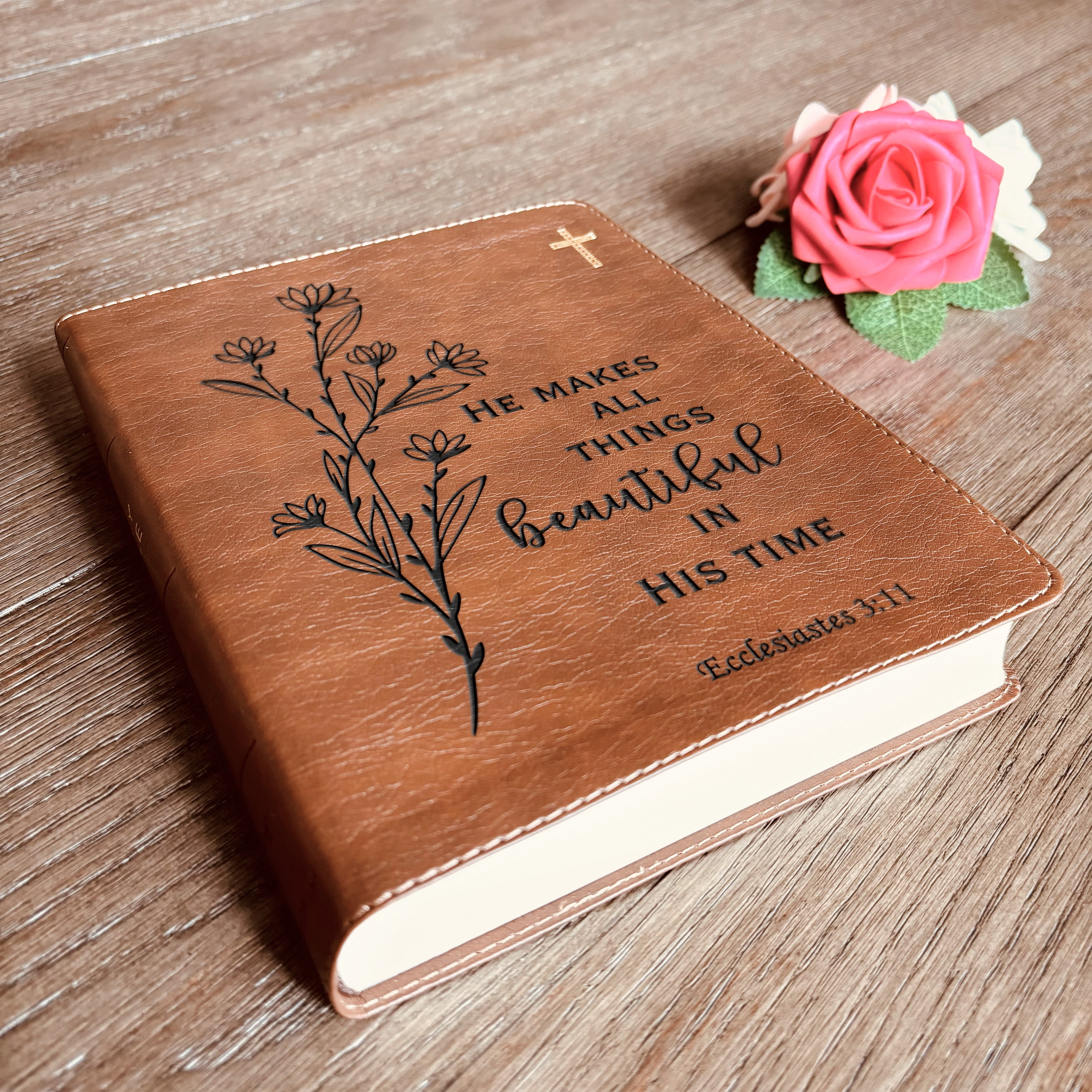 Custom NIV Bible, NIV Journaling Study Bible, Custom Engraved New International Version, Christian Gifts Baptism Gifts NIV Bible Women