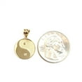 thumbnail image 2 of New 14k solid yellow Gold yin ying yang taoist symbol Pendant jewelry 0.62" 1.3g, 2 of 12